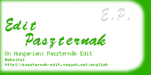 edit paszternak business card