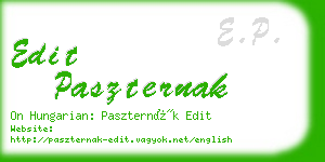 edit paszternak business card